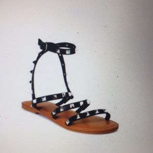 Time and tru studded gladiator sandals